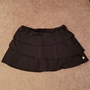 Pure Lime Black Layered Tennis Skirt